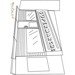 Coloriage d'un supermarché