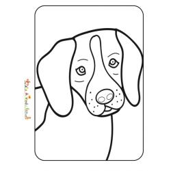 Coloriage tête de petit chien