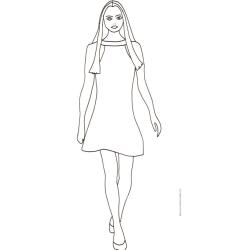 Coloriage du Top Model dessin de manequin 13