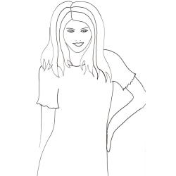 Coloriage du portrait de Top model