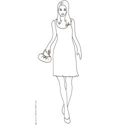 Coloriage du Top Model au petit reticule
