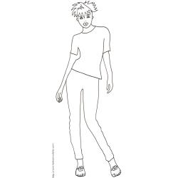 Coloriage du Top Model coupe garçonne