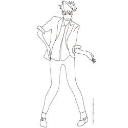 Coloriage du Top Model pose rock