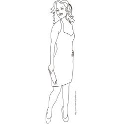 Coloriage du Top Model : pose manequin