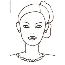 Visage de manequin à colorier