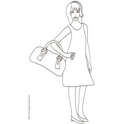 Coloriage du Top Model et it bag