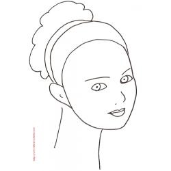 Beau visage ovale de jeune fille