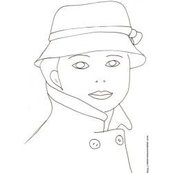 Visage de la femme au chapeau