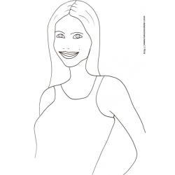 Visage de fille au grain de beauté