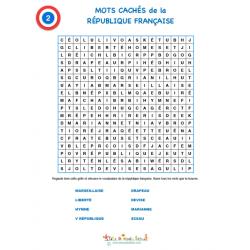 Grille mots cachés 2 République Française