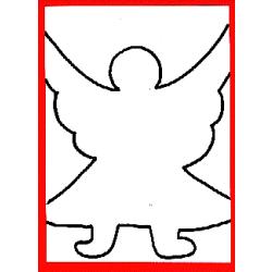Imprimer le modèle de guirlande de Noël ange 