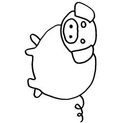 Imprimer le coloriage signe zodiaque chinois : cochon 
