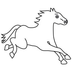 Coloriage signe du zodiaque: le cheval 