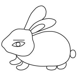 Coloriage signe du zodiaque: le lièvre 