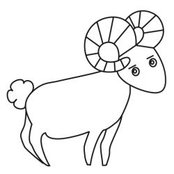 Coloriage signe du zodiaque: la chèvre