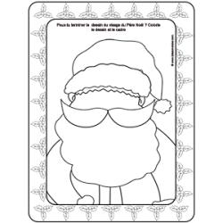 Colorier et terminer la tête du Père Noël