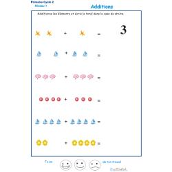 Imprimer la fiche d'additions visuelles  - exercice 5 