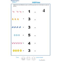 Imprimer la fiche d'additions visuelles  - exercice 8 