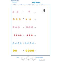Imprimer la fiche d'additions visuelles  - exercice 3