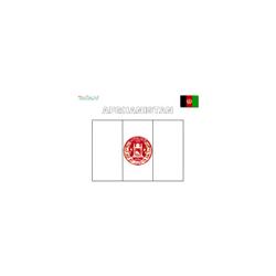 drapeau afganistan à colorier