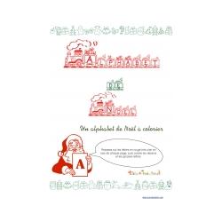 Alphabet de Noël à colorier : la couverture 