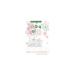 Q lettre à colorier de l'alphabet de Noël