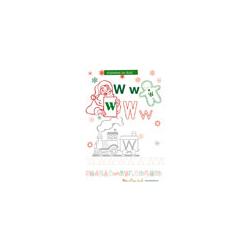 Coloriage "W" de alphabet de Noël