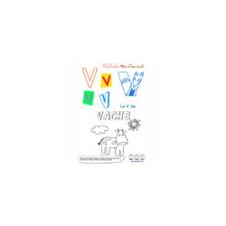 Alphabet : lettre "V" majuscule sur Tête à modeler à imprimer