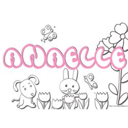 coloriage prénom Anaelle