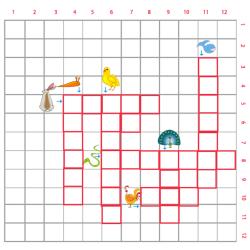 Imprimer la Grille de mots croisés sur les animaux grille 4 pour le primaire cycle 2