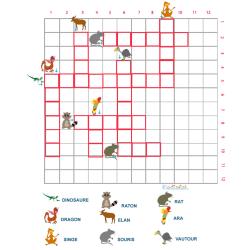 Grille de mots croisés sur les animaux grille 8 