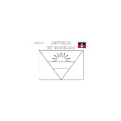 Drapeau Antigua et Barbuda pour le coloriage