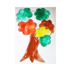Peindre un arbre aux couleurs d'automne