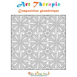 Art thérapie composition géométrique en cercles