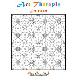 Art Thérapie, coloriage des fleurs