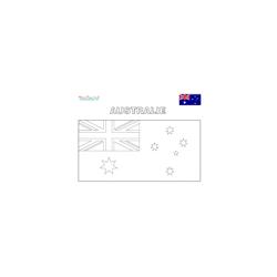 Drapeau de l'Australie à colorier