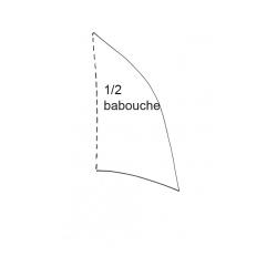 modèle du dessus de babouche petite fille 
