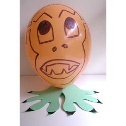 monstre ballon d'halloween orange