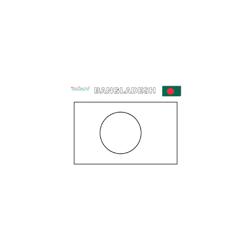 Coloriage drapeau Bangladesh