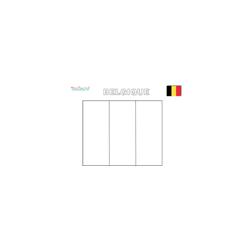 Drapeau de la Belgique à colorier