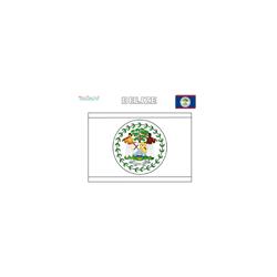 Drapeau de Belize à colorier