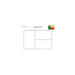 Drapeau du Benin à colorier