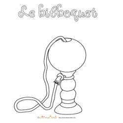 Coloriage d'un jouet : le bilboquet