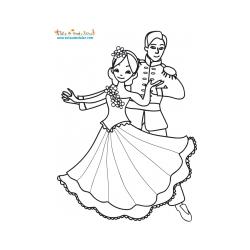 Coloriage Blanche-Neige et le prince