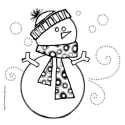coloriage du bonhomme de neige dessin 19