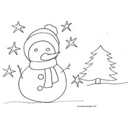 coloriage du bonhomme de neige