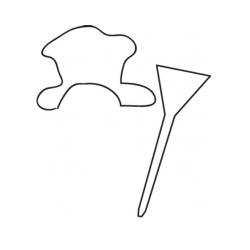 modèle du chapeau du bonhomme de neige en polystyrène