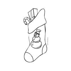 Botte de Noël à colorier et découper