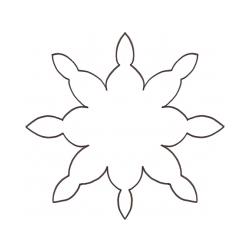 modèle grande taille pour fabriquer une boule en papier baroque
