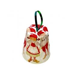 Une belle idée pour fabriquer une boule de Noël en forme de cloche avec votre enfant. Décorations pour le sapin de noël faciles à faire et pas chères : un verre en plastique et une serviette en